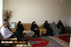دیدار سرکار خانم دکتر زهرا ایرانمش سرپرست مدیریت امور پردیس های دانشگاه فرهنگیان استان کرمان با خانواده شهید طالبی زاده