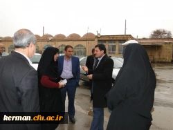 بازدید شهردار کرمان و مدیرکل امور اجتماعی استانداری و نماینده میراث فرهنگی از پردیسهای دانشگاه فرهنگیان کرمان