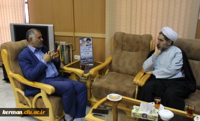 جلسه آقای دکتر توان ریاست محترم دانشگاه فرهنگیان با آقای مهندس توحیدی فرماندار محترم کرمان
