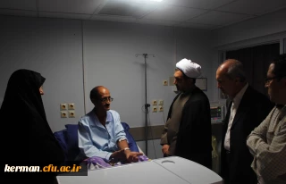 عیادت مسئولین دانشگاه از جناب آقای اکبرزاده