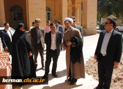 بازدید مهندس اسدی کرم و دکتر توان از روند تعمیرات و بازسازی در پردیس شهید باهنر