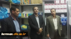 بازدید مشهدی رئیس اداره سراهای دانشجویی و همراهان از خوابگاه ها و سلف سرویس دانشگاه فرهنگیان استان کرمان
