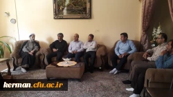 حضور رئیس و مسئولین دانشگاه فرهنگیان استان کرمان در منزل پدری مرحومه عبداللهی، دانشجو معلم ورودی سال 92