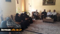 حضور رئیس و مسئولین دانشگاه فرهنگیان استان کرمان در منزل پدری مرحومه عبداللهی، دانشجو معلم ورودی سال 92