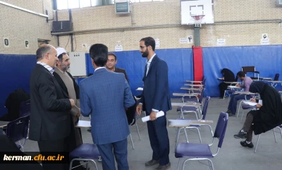 بازدید دکتر توان از محل برگزاری امتحانات دانشجویان ماده 28 (استخدام پیمانی)
