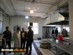 بازدید دکتر توان ریاست دانشگاه فرهنگیان استان از آشپزخانه و سلف سرویس پردیس خواجه نصیر