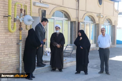 بازدید دکتر توان ریاست دانشگاه فرهنگیان استان از پیشرفت در روند بازسازی تأسیسات و سالن اجتماعات پردیس شهید باهنر کرمان