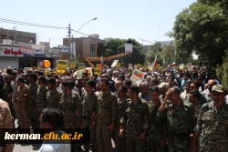 حضور باشکوه و گسترده دانشگاهیان دانشگاه فرهنگیان استان کرمان در راهپیمایی روز جهانی قدس