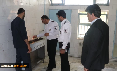 بازدید کارشناسان سازمان آتش نشانی و خدمات ایمنی شهرداری کرمان از دانشگاه فرهنگیان استان