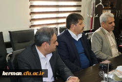 در دیدار مدیرکل امور دانشجویی دانشگاه فرهنگیان کشور با معاونت دانشجویی دانشگاه شهید باهنر کرمان طرفین بر استفاده از تجربیات یکدیگر تأکید نمودند. 5