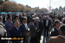 حضور مسئولان، اساتید، کارکنان و دانشجومعلمان دانشگاه فرهنگیان کرمان در مراسم گرامیداشت 9 دی 2