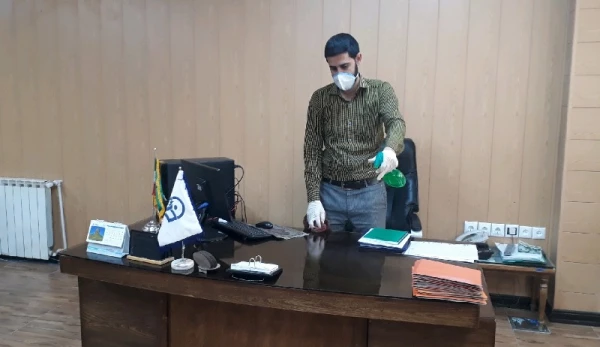 ضدعفونی کلیه فضاهای دانشگاه فرهنگیان استان کرمان انجام شد 3