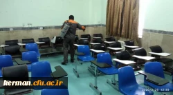 ضدعفونی کلیه فضاهای دانشگاه فرهنگیان استان کرمان انجام شد 4