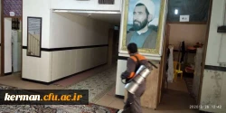 ضدعفونی کلیه فضاهای دانشگاه فرهنگیان استان کرمان انجام شد 6