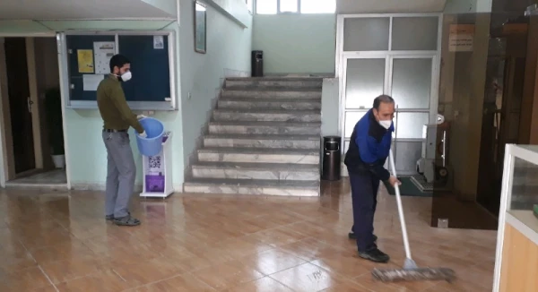 ضدعفونی کلیه فضاهای دانشگاه فرهنگیان استان کرمان انجام شد 8