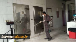 ضدعفونی کلیه فضاهای دانشگاه فرهنگیان استان کرمان انجام شد 10