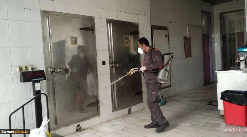 ضدعفونی کلیه فضاهای دانشگاه فرهنگیان استان کرمان انجام شد 10