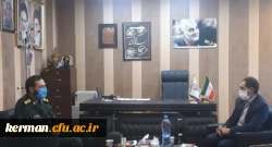 دیدار رئیس دانشگاه فرهنگیان استان با مدیر کل حفظ و نشر ارزش های دفاع مقدس کرمان 