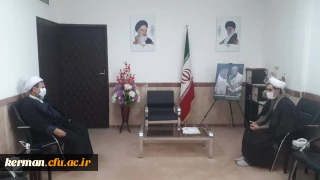 دیدار رییس دانشگاه فرهنگیان استان باآیت الله علیدادی سلیمانی نماینده ولی فقیه در استان وامام جمعه کرمان