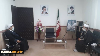 دیدار رییس دانشگاه فرهنگیان استان باآیت الله علیدادی سلیمانی نماینده ولی فقیه در استان وامام جمعه کرمان