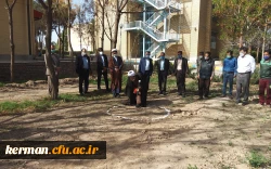 کلنگ زنی پارک مطالعه پردیس خواجه نصیر الدین طوسی دانشگاه فرهنگیان کرمان 6