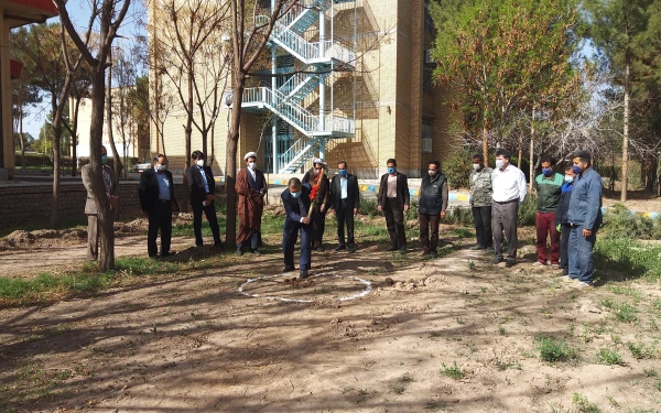 کلنگ زنی پارک مطالعه پردیس خواجه نصیر الدین طوسی دانشگاه فرهنگیان کرمان 4