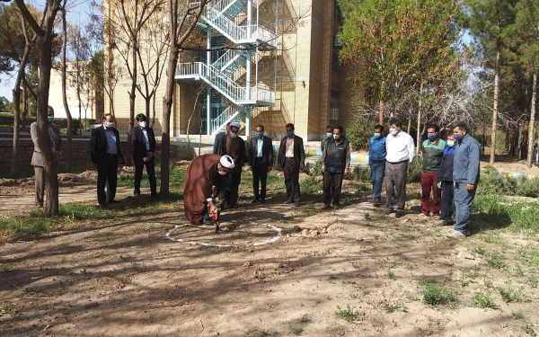 کلنگ زنی پارک مطالعه پردیس خواجه نصیر الدین طوسی دانشگاه فرهنگیان کرمان 5