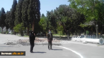 دکتر توان از فعالیت های عمرانی یردیس شهید باهنر بازدید کردند 