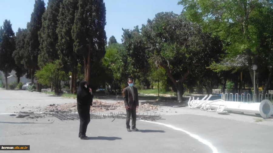 دکتر توان از فعالیت های عمرانی یردیس شهید باهنر بازدید کردند  3