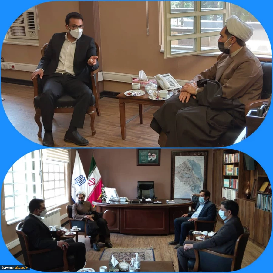 دیداررئیس دانشگاه فرهنگیان کرمان با مدیر کل نوسازی وتجهیز مدارس استان 2