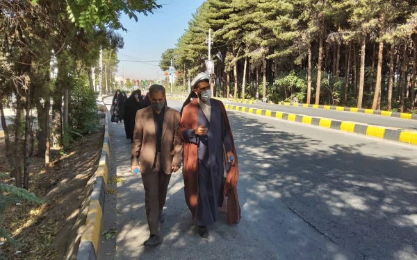 برگزاری مراسم پیاده روی جاماندگان اربعین حسینی در دانشگاه فرهنگیان کرمان 3