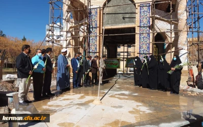 آیین غبار روبی وگل افشانی قبور مطهر شهدای گمنام دانشگاه فرهنگیان کرمان