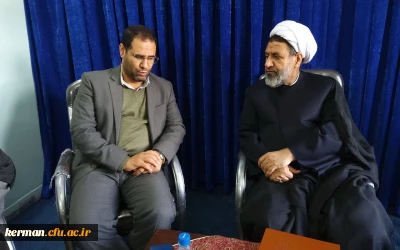 دیدار رئیس دانشگاه فرهنگیان با نماینده ولی فقیه در استان کرمان