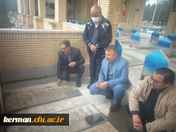 ادای احترام رئیس دانشگاه فرهنگیان استان به مقام شامخ شهدای شهر ماهان 3