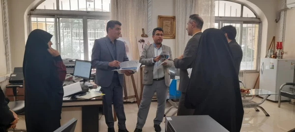 بازدیداز حوزه های آموزشی، پژوهشی، دانشجویی ،فرهنگی ، مالی ،اداری و فضای کالبدی توسط کارشناسان نظارت وارزیابی دانشگاه های استان 2