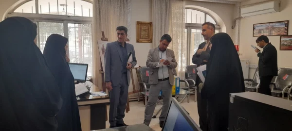 بازدیداز حوزه های آموزشی، پژوهشی، دانشجویی ،فرهنگی ، مالی ،اداری و فضای کالبدی توسط کارشناسان نظارت وارزیابی دانشگاه های استان 2