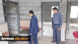 بازدیددکترتوان از پروژه درحال احداث سرای دانشجویی سایت عالامه طباطبایی پردیس شهید باهنردانشگاه فرهنگیان کرمان 2