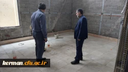 بازدیددکترتوان از پروژه درحال احداث سرای دانشجویی سایت عالامه طباطبایی پردیس شهید باهنردانشگاه فرهنگیان کرمان 5