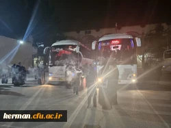 آیین بدرقه دانشجو معلمان پردیس شهید باهنر به سفر عتبات عالیات در دانشگاه فرهنگیان استان کرمان برگزار شد. 5