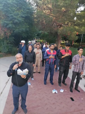 قرائت زیارت عاشورا و برگزاری مراسم عزاداری در جوار قبور مطهر شهدای گمنام دانشگاه فرهنگیان کرمان 4