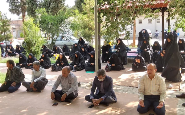 برگزاری مراسم زیارت عاشورا در پردیس شهید باهنر سایت علامه طباطبایی دانشگاه فرهنگیان کرمان  3