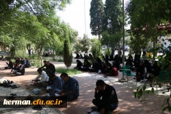 مراسم زیارت عاشورا و سوگواری روز هفتم محرم در پردیس شهید باهنر دانشگاه کرمان برگزارشد.  4