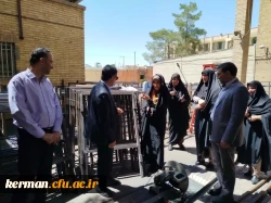 بازدید مدیر کل امور مالی دانشگاه فرهنگیان کشور از کارگاه ساخت تخت فلزی در دانشگاه فرهنگیان کرمان 2