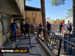 بازدید مدیر کل امور مالی دانشگاه فرهنگیان کشور از کارگاه ساخت تخت فلزی در دانشگاه فرهنگیان کرمان 3