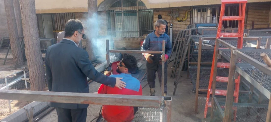 بازدید رئیس دانشگاه فرهنگیان استان کرمان ازروند آماده سازی سراهای دانشجویی درپردیس شهید باهنر 2