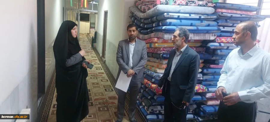 بازدید رئیس دانشگاه فرهنگیان استان کرمان ازروند آماده سازی سراهای دانشجویی درپردیس شهید باهنر 4
