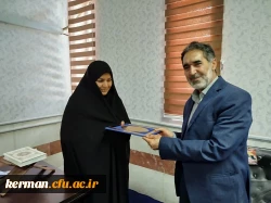 اعطای حکم مسئولیت مدیر مرکز جیرفت توسط رئیس دانشگاه فرهنگیان استان 2
