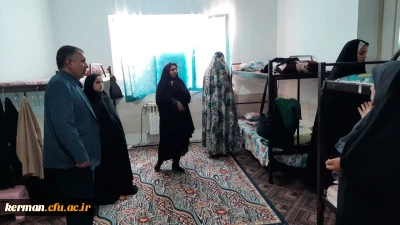 بازدید معاون هماهنگی دانشگاه فرهنگیان استان از سرای دانشجویی مرکز رفسنجان