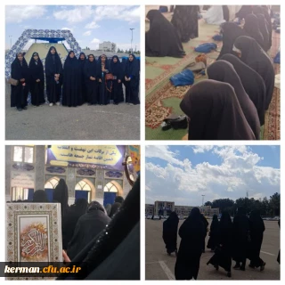 حضور دانشجویان پردیس شهید باهنر دانشگاه فرهنگیان کرمان در نماز جمعه چهارم آبان ماه ۱۴۰۳