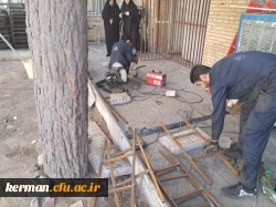 ساخت پله تخت های فلزی درکارگاه ساخت تخت فلزی دانشگاه فرهنگیان کرمان 2